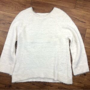 Workshop Republic Clothing White Fuzzy Super Soft Sweater